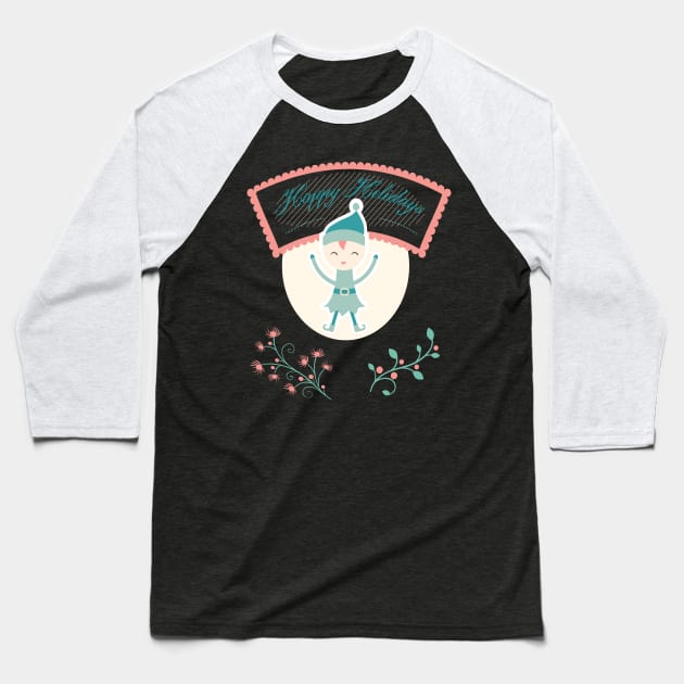 happy holiday Baseball T-Shirt by Gigart